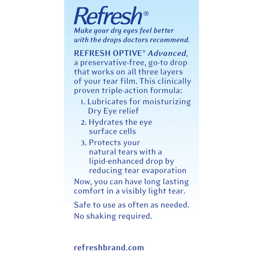 REFRESH OPTIVE® ADVANCED Preservative Free image number 11